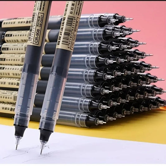 High Quality Needle Type Gel Pens, Straight Liquid Ballpoint Pen for School & Office, Kawaii Stationery Writing Tool