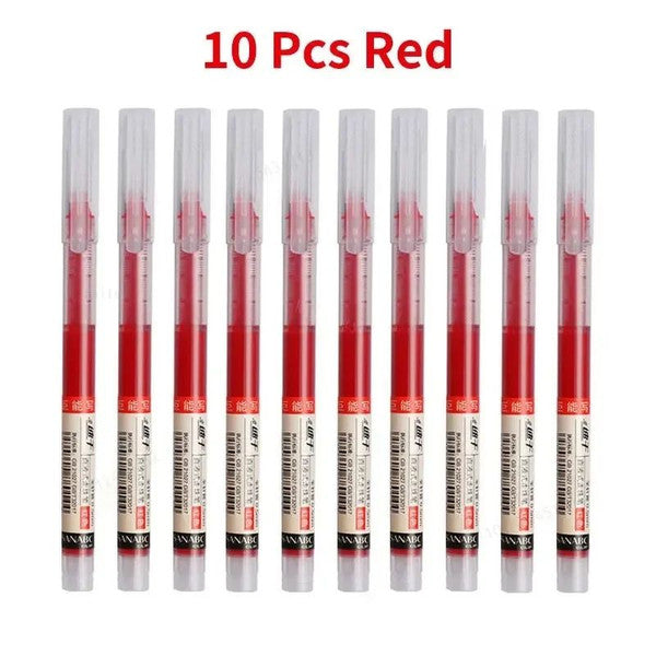 High Quality Needle Type Gel Pens, Straight Liquid Ballpoint Pen for School & Office, Kawaii Stationery Writing Tool