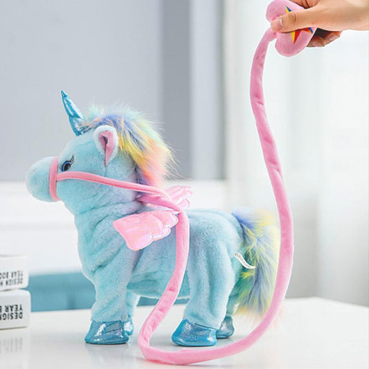 Magic Walking & Singing Unicorn Toy - Interactive Plush Gift for Kids