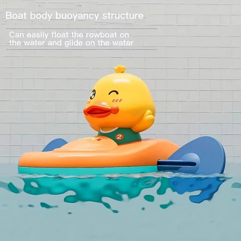 Duck Kayak Toy for Kids, Cute Little Yellow Duck Pool & Bathroom Toy