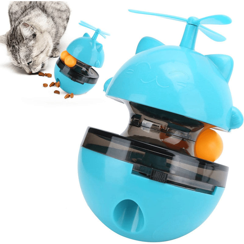 Cat Toy Automatic Interactive Cat Laser Toy with USB Rechargeable Ball Feather, Indoor Exercise Chasing Toy