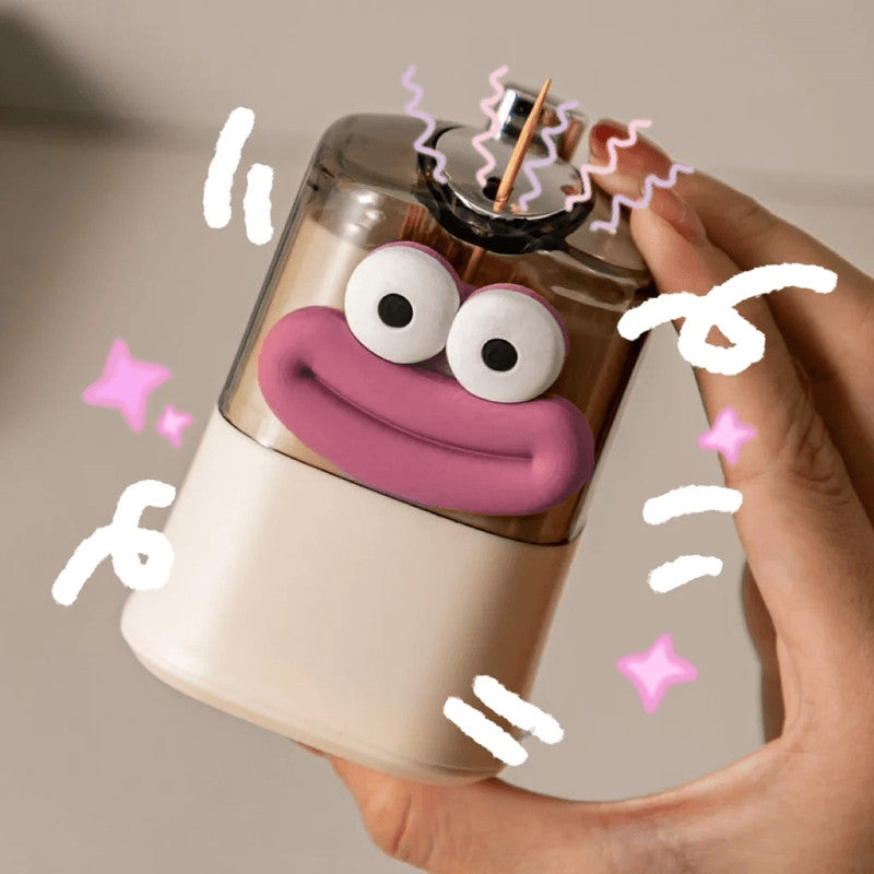 Automatic Pop-up Toothpick Holder, Creative Push-Type Toothpick Storage Box for Dining Room & Kitchen