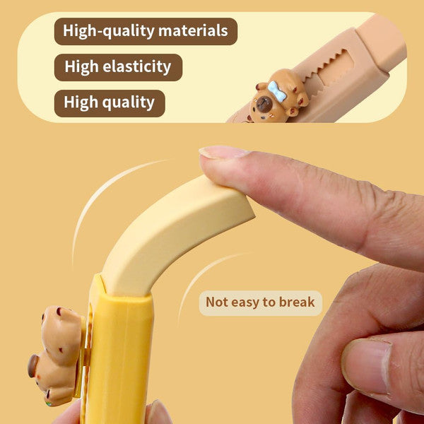 Capybara Erasers Set Cartoon Design, Retractable Eraser for Drawing Exams, Kids Students Back to School Stationery Fun