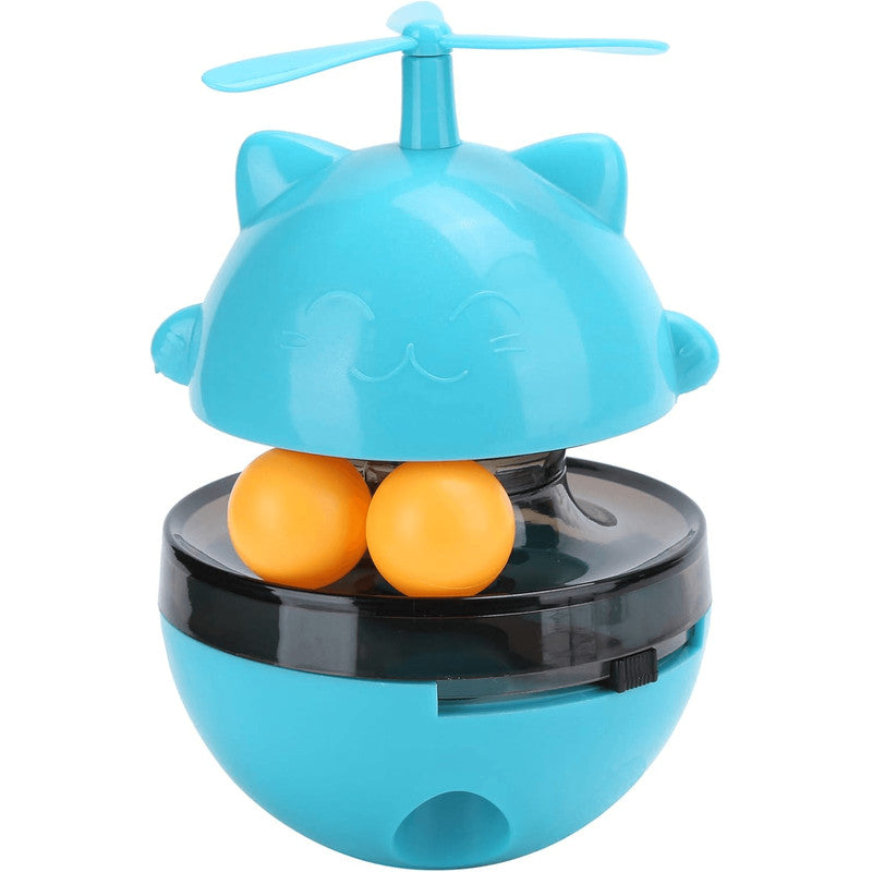 Cat Toy Automatic Interactive Cat Laser Toy with USB Rechargeable Ball Feather, Indoor Exercise Chasing Toy