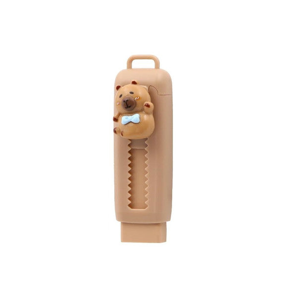 Capybara Erasers Set Cartoon Design, Retractable Eraser for Drawing Exams, Kids Students Back to School Stationery Fun