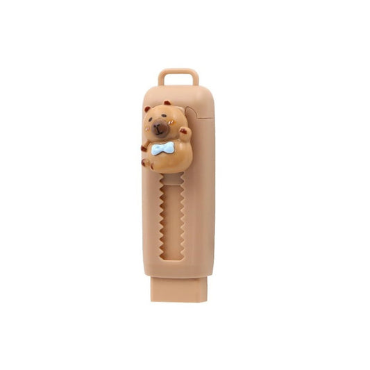 Capybara Erasers Set Cartoon Design, Retractable Eraser for Drawing Exams, Kids Students Back to School Stationery Fun